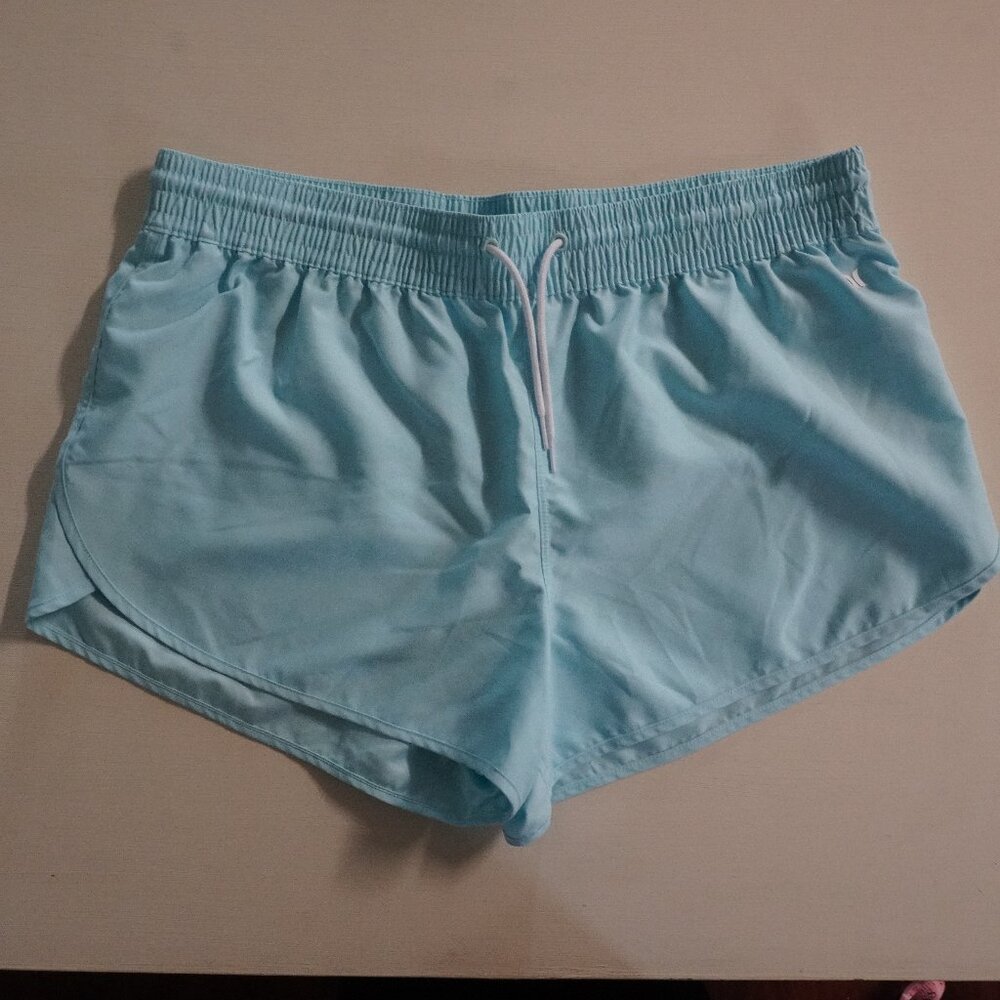 Hurley Swim Shorts Light Blue Elastic Waist Size XL